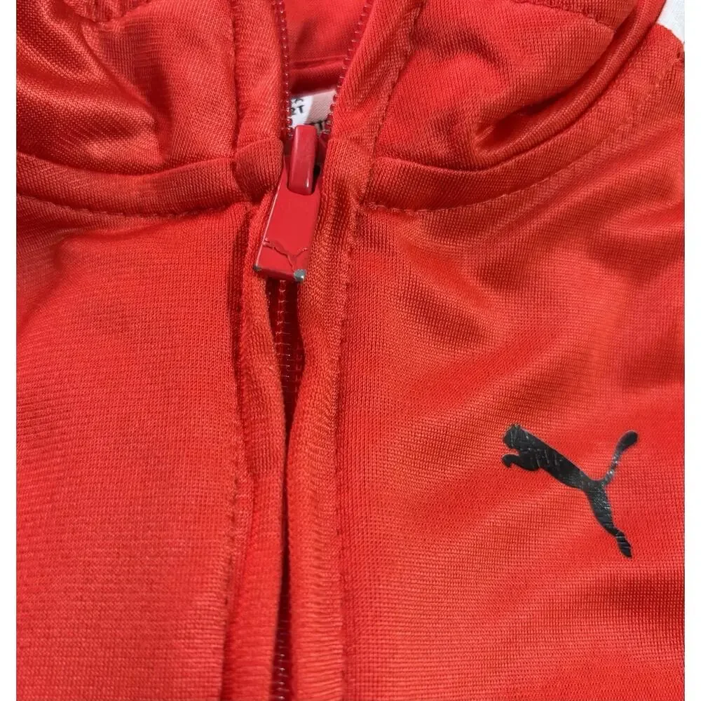 Puma Toddler Boys Red Full Zip Track Jacket Size 2T Athletic Zip Up